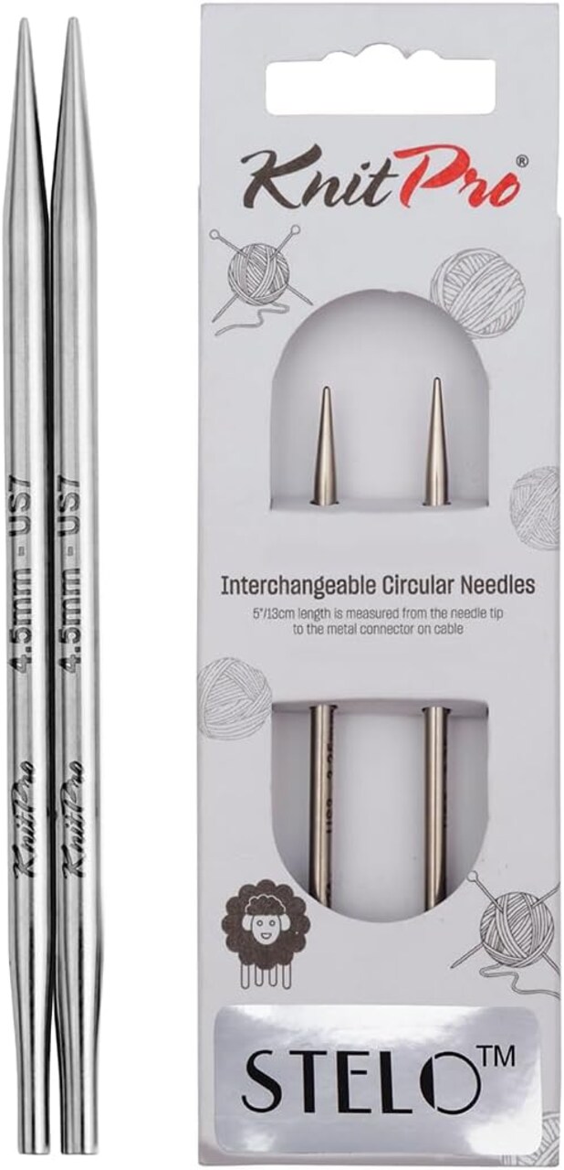 KnitPro Stelo Interchangeable Circular Knitting Needles 5" (13cm) Size 2.5 - 17